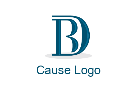 letter B in letter D