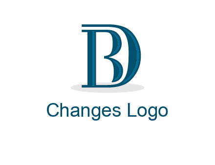 letter B in letter D