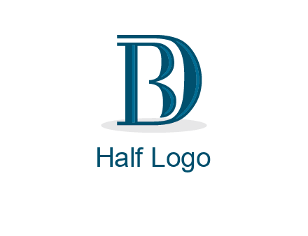 letter B in letter D