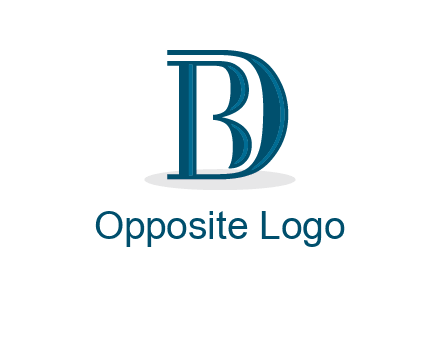 letter B in letter D
