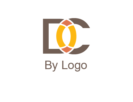 letter DC forming polygonal oval in between