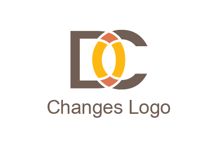 letter DC forming polygonal oval in between
