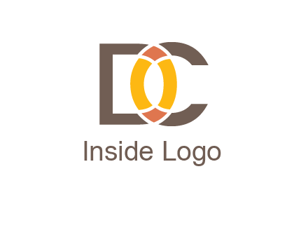 letter DC forming polygonal oval in between