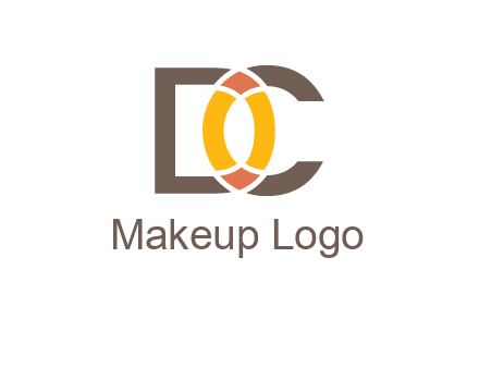 letter DC forming polygonal oval in between