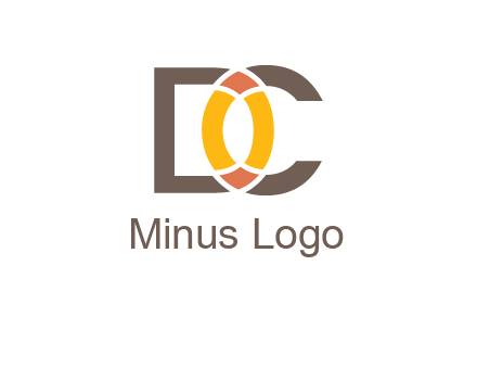 letter DC forming polygonal oval in between
