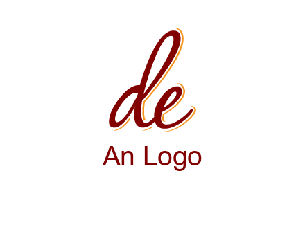 letter DE joined together