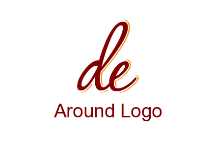 letter DE joined together