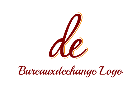 letter DE joined together