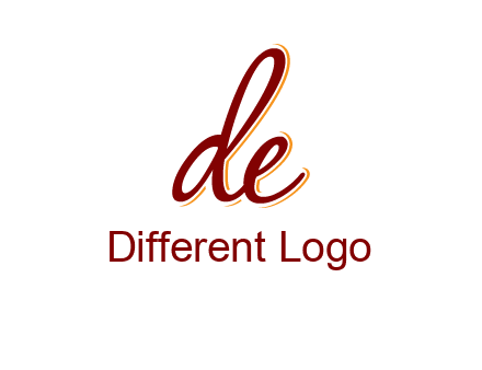 letter DE joined together