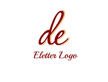 letter DE joined together