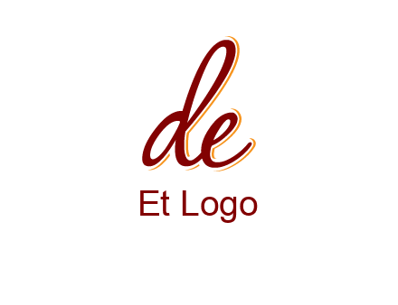 letter DE joined together