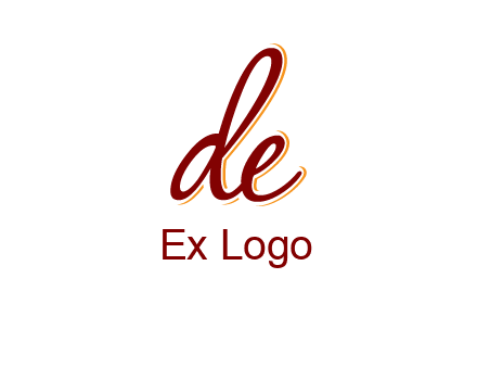 letter DE joined together