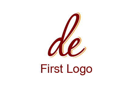 letter DE joined together