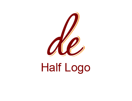 letter DE joined together
