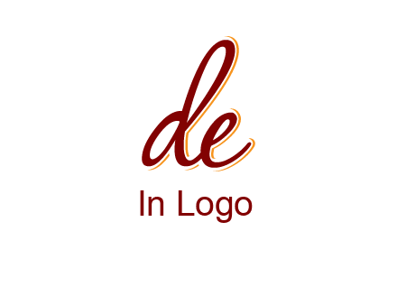 letter DE joined together
