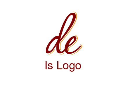 letter DE joined together