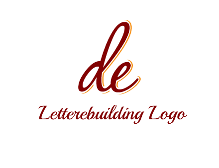 letter DE joined together
