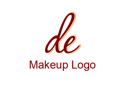letter DE joined together