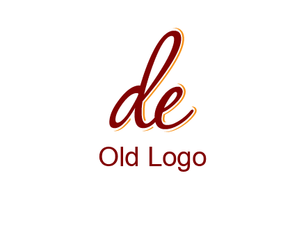 letter DE joined together