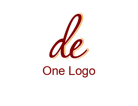 letter DE joined together