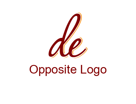letter DE joined together