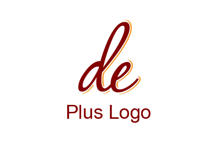 letter DE joined together