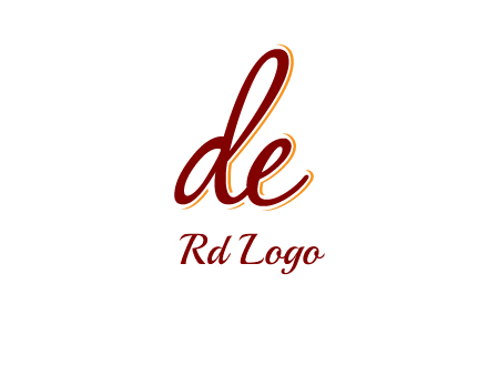 letter DE joined together