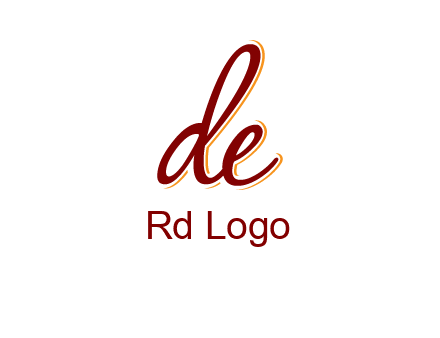 letter DE joined together