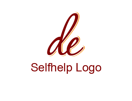 letter DE joined together