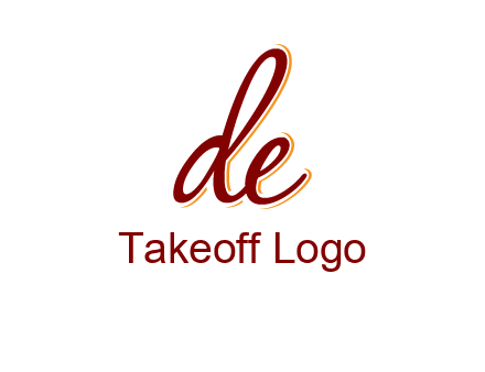 letter DE joined together