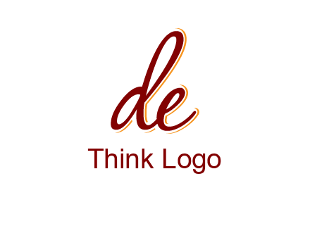 letter DE joined together