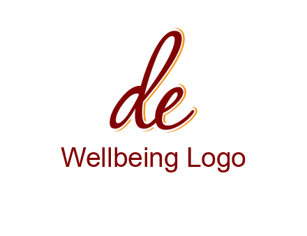 letter DE joined together