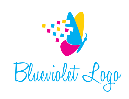 pixels on butterfly wings printing logo
