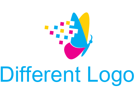 pixels on butterfly wings printing logo
