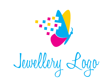pixels on butterfly wings printing logo