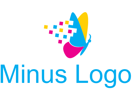 pixels on butterfly wings printing logo