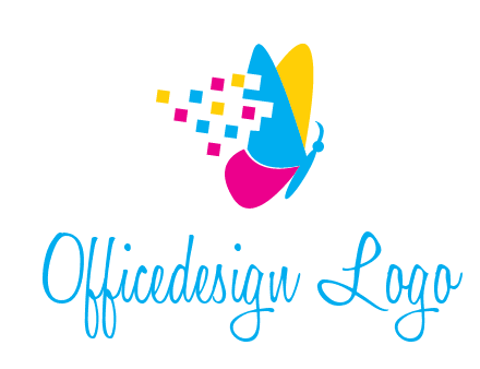 pixels on butterfly wings printing logo