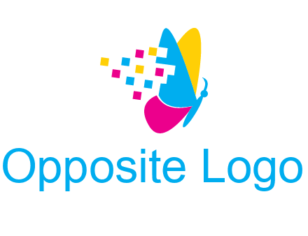 pixels on butterfly wings printing logo