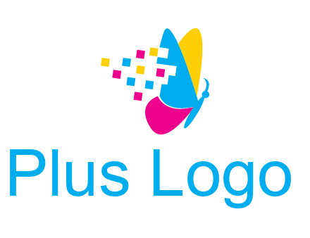 pixels on butterfly wings printing logo