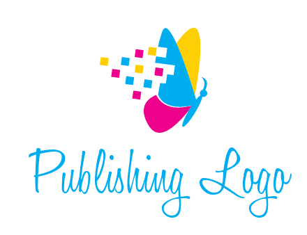 pixels on butterfly wings printing logo