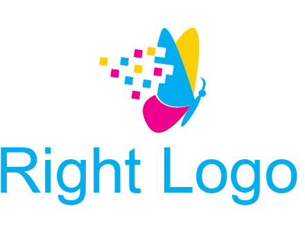 pixels on butterfly wings printing logo