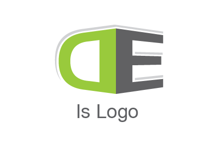 letter DE with 3D effect