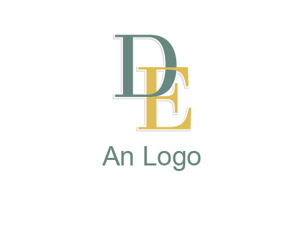 letter E intertwining with letter D