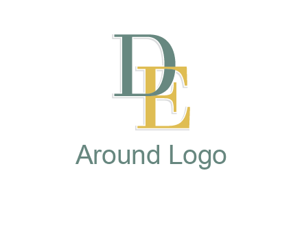letter E intertwining with letter D