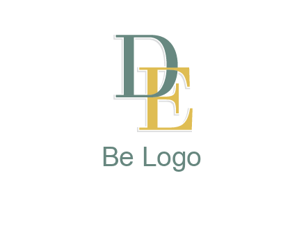 letter E intertwining with letter D