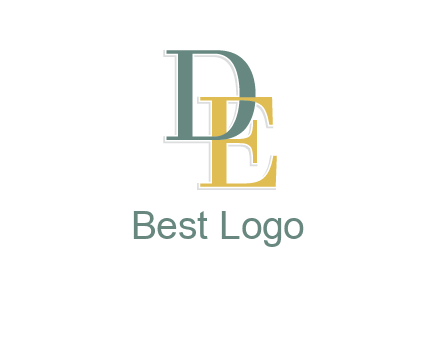 letter E intertwining with letter D