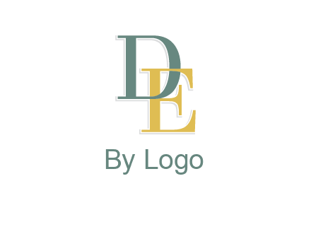 letter E intertwining with letter D