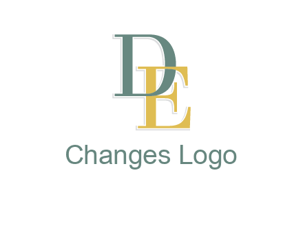 letter E intertwining with letter D