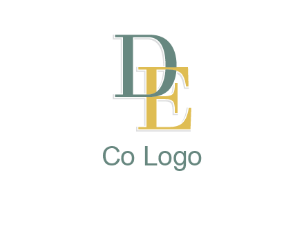 letter E intertwining with letter D