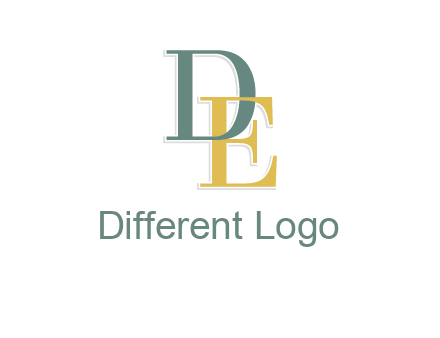 letter E intertwining with letter D